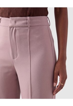 Pantalón Wide Leg Con Costura Mujer Para Mujer Beige Patprimo