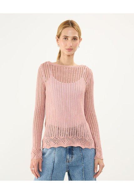 Saco Para Mujer Cuello Redondo Color Rosa Marca Patprimo #30330589