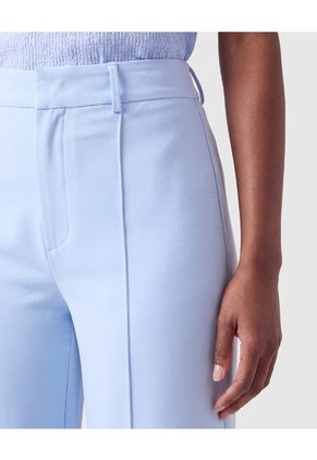 Pantalón Wide Leg Con Costura Mujer  Para Mujer Azul Patprimo