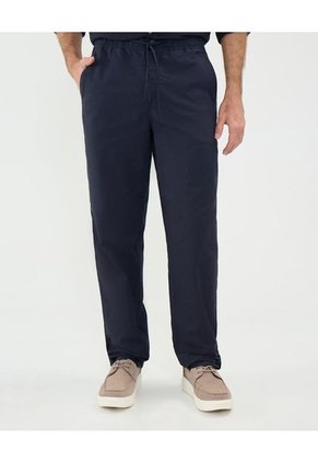 Pantalón En Efecto Lino  Para Hombre Azul Patprimo