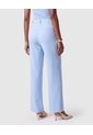 Pantalón Wide Leg Con Costura Mujer  Para Mujer Azul Patprimo de Patprimo