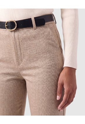 Pantalón Chino Con Cinturón Mujer Para Mujer Café Patprimo