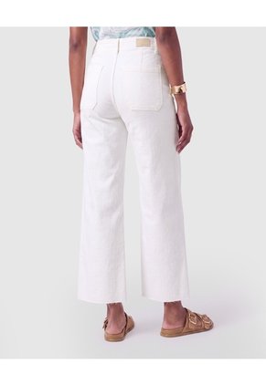 Jeans Culotte De Tiro Alto Mujer  Para Mujer Blanco Patprimo
