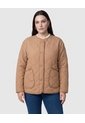 Chaqueta Acolchada Ligera Mujer Curvy  Para Mujer Café Patprimo de Patprimo