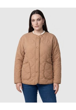 Chaqueta Acolchada Ligera Mujer Curvy Para Mujer Café Patprimo