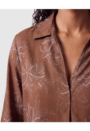 Blusa Manga Tres Cuartos Para Mujer  Para Mujer Café Patprimo
