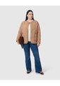 Chaqueta Acolchada Ligera Mujer Curvy  Para Mujer Café Patprimo de Patprimo