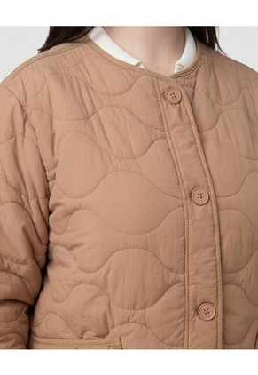 Chaqueta Acolchada Ligera Mujer Curvy Para Mujer Café Patprimo