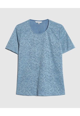 Camiseta Para Mujer Manga Corta Cuello Redondo Color Azul Claro Marca Patprimo #30093677 Patprimo