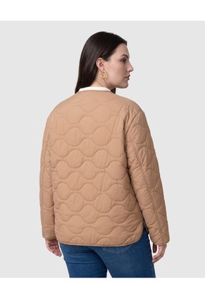 Chaqueta Acolchada Ligera Mujer Curvy Para Mujer Café Patprimo