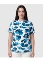 Camiseta Cuello Redondo Estampada Para Mujer Curvy  Para Mujer Blanco Patprimo de Patprimo