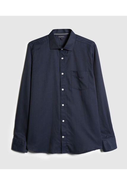 Camisa Para Hombre Manga Larga Sin Bolsillo Cuello Italiano Color Azul  Marca Patprimo #44012575