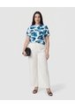 Camiseta Cuello Redondo Estampada Para Mujer Curvy  Para Mujer Blanco Patprimo de Patprimo