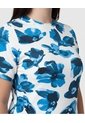 Camiseta Cuello Redondo Estampada Para Mujer Curvy  Para Mujer Blanco Patprimo de Patprimo
