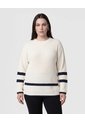 Suéter De Punto Con Detalle De Botones Para Mujer Curvy  Para Mujer Blanco Patprimo de Patprimo