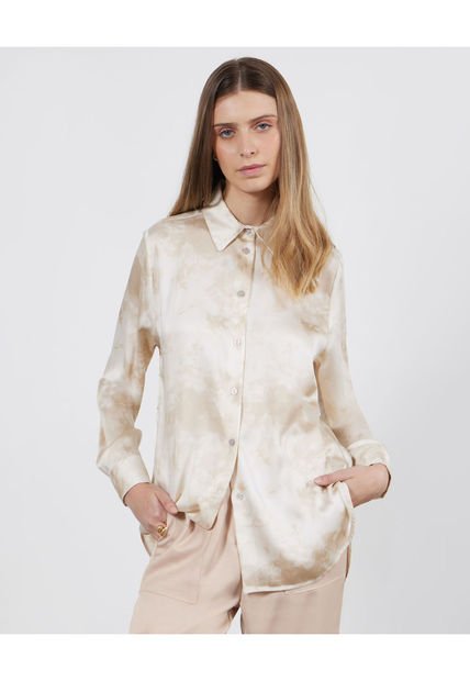 Camisa Para Mujer Manga Larga Color Beige Marca Patprimo #30010576