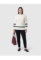 Suéter De Punto Con Detalle De Botones Para Mujer Curvy  Para Mujer Blanco Patprimo de Patprimo