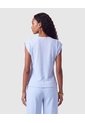 Camiseta De Textura Rib Para Mujer  Para Mujer Azul Patprimo de Patprimo