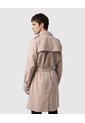Chaqueta Trench Coat Unicolor  Para Hombre Café Patprimo de Patprimo