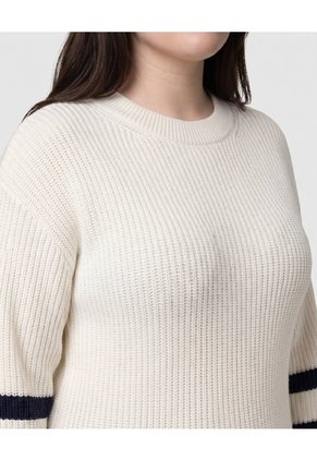 Suéter De Punto Con Detalle De Botones Para Mujer Curvy  Para Mujer Blanco Patprimo