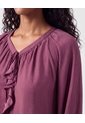Blusa Manga Larga Con Boleros Mujer  Para Mujer Morado Patprimo de Patprimo