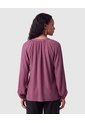 Blusa Manga Larga Con Boleros Mujer  Para Mujer Morado Patprimo de Patprimo