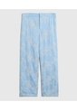 Pantalon Texturizado Para Mujer  Para Mujer Azul Patprimo de Patprimo