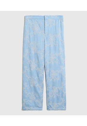 Pantalon Texturizado Para Mujer Para Mujer Azul Patprimo