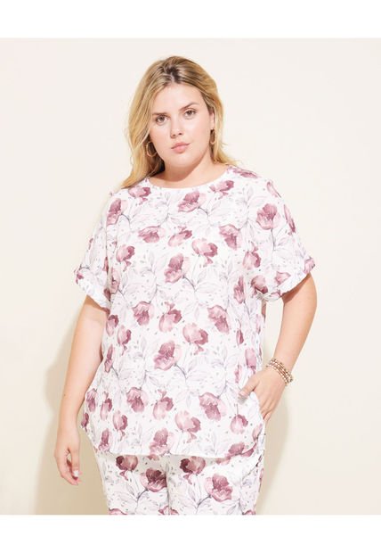 Blusa Para Mujer Manga Corta Color Blanco Marca Patprimo #14121290