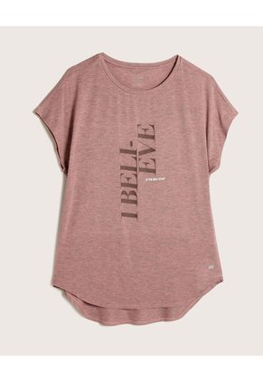 Camiseta Para Mujer Manga Corta Color Rosado Marca Patprimo #30093109