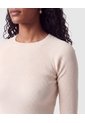 Saco Tejido Acanalado Cuello Redondo Mujer  Para Mujer Crema Patprimo de Patprimo