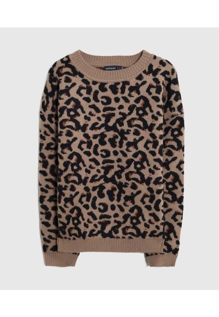 Saco Tejido Cuello Redondo Para Mujer  Para Mujer Café Patprimo