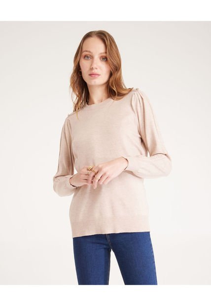 Saco Para Mujer Cuello Redondo Color Beige Marca Patprimo #30330502