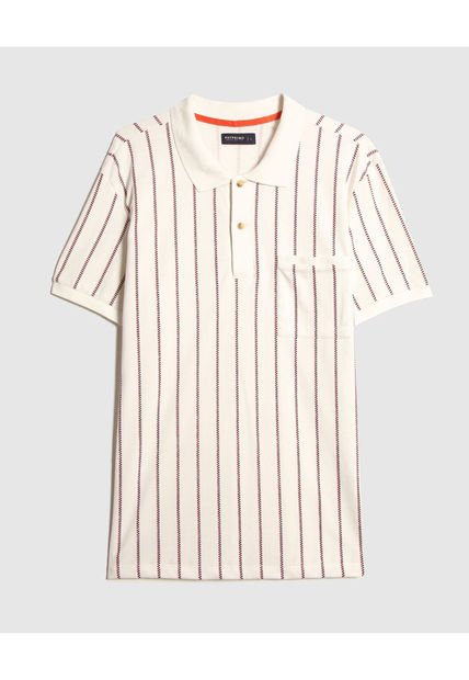 Polo Para Hombre Cuello Tejido Con Bolsillo Color Crema Marca Patprimo #44112706