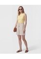 Bermuda Unicolor Con Cordón   Para Mujer Beige Patprimo de Patprimo