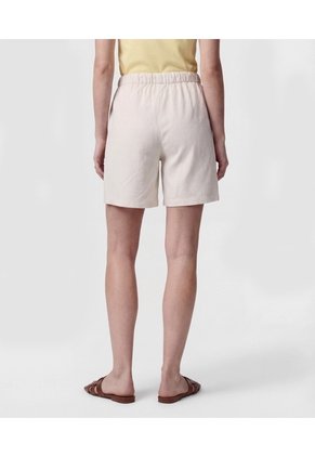 Bermuda Unicolor Con Cordón Para Mujer Beige Patprimo