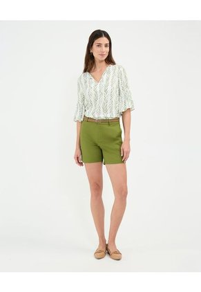 Bermuda Para Mujer  Color Verde Marca Patprimo #30100371