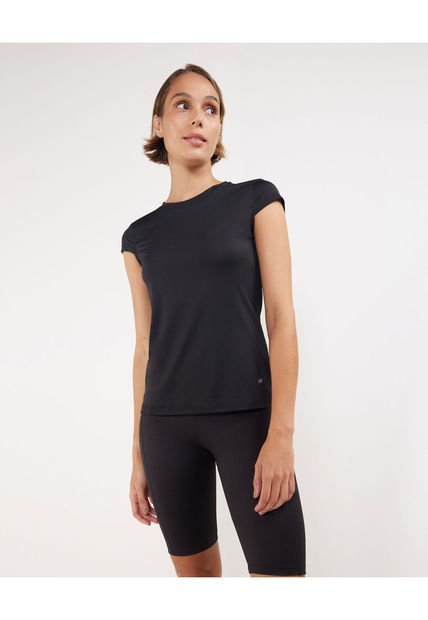 Camiseta Para Mujer Manga Corta Cuello Redondo Color Negro Marca Patprimo #30093434