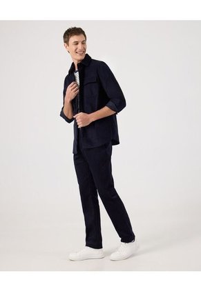 Camisa Para Hombre Sobrecamisa Manga Larga Color Azul Marca Patprimo #44013124