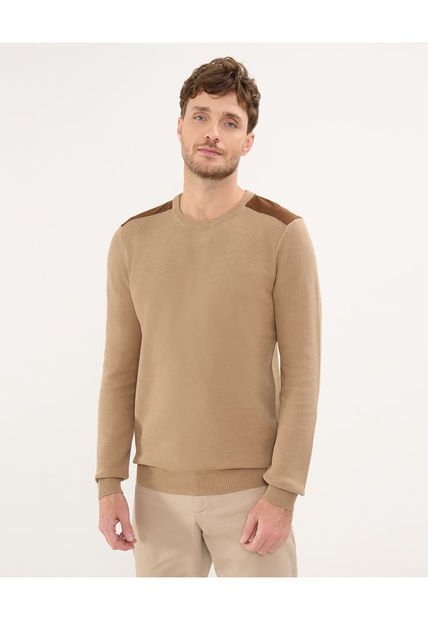 Saco Para Hombre Cuello Redondo Color Café Claro Marca Patprimo #44330222
