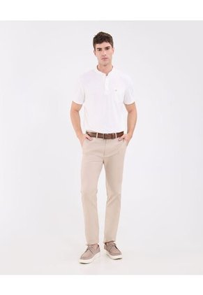 Polo Para Hombre Cuello Mao Con Bolsillo Color Crema Marca Patprimo #44112754