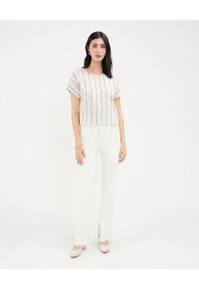 Blusa Para Mujer Manga Corta Color Azul Marca Patprimo #30123505