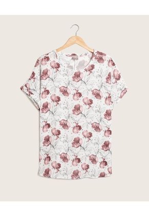 Blusa Para Mujer Manga Corta Color Blanco Marca Patprimo #14121290