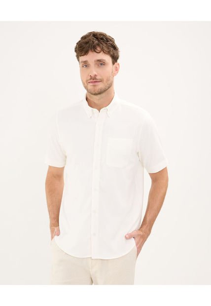 Camisa Para Hombre Manga Larga Sin Bolsillo Cuello Button D Color Crema Marca Patprimo #44013072
