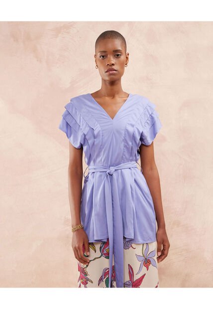 Blusa Para Mujer Manga Sisa Color Morado Marca Patprimo #30123281