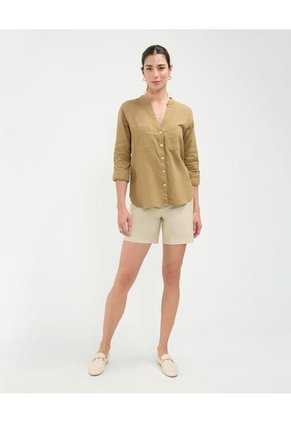 Blusa Para Mujer Manga Larga Color Café Marca Patprimo #30123452