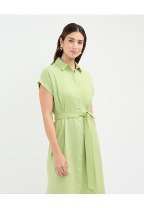 Vestido Para Mujer Manga Corta Color Verde Marca Patprimo #30171021