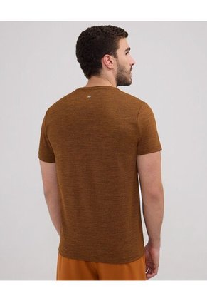 Camiseta Camiseta Manga Corta Cuello V  Para Hombre Café Patprimo
