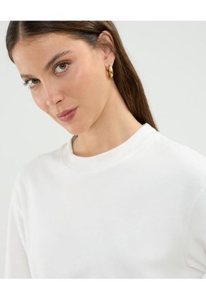 Camiseta Para Mujer Manga Corta Cuello Redondo Color Blanco Marca Patprimo #30093764