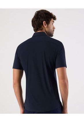 Camisa  Para Hombre Manga Corta Sin Bolsillo Cuello F Color Azul Marca Patprimo #44013186
